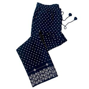 Ann Taylor Loft Palazzo Style Pants Women's Size Small Drawstring Waist Wide Leg